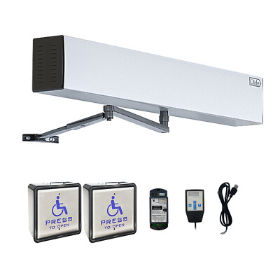 Automatic Swing Door Opener with Wired/Wireless Stainless Steel Handicap Button