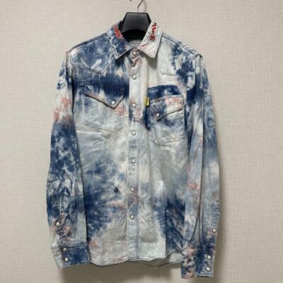 tie dye denim shirt