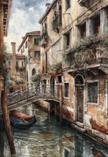 Venice Italy Watercolour Wall Art Painting Print Poster Picture A3 A4 A5