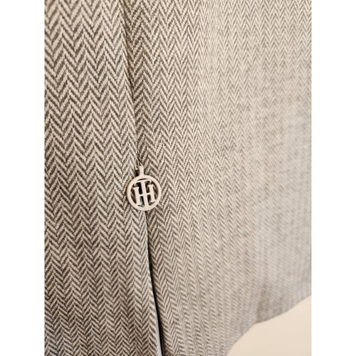 Tommy Hilfiger Grey Herringbone Knee Length Women's Pencil Skirt - Picture 7 of 10