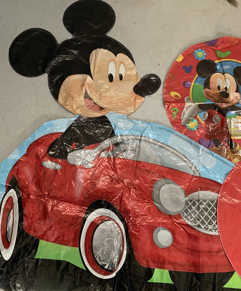 Disney Mickey Mouse Mylar balloons 3 Total With One Giant Demential In Car - Image 2 of 4