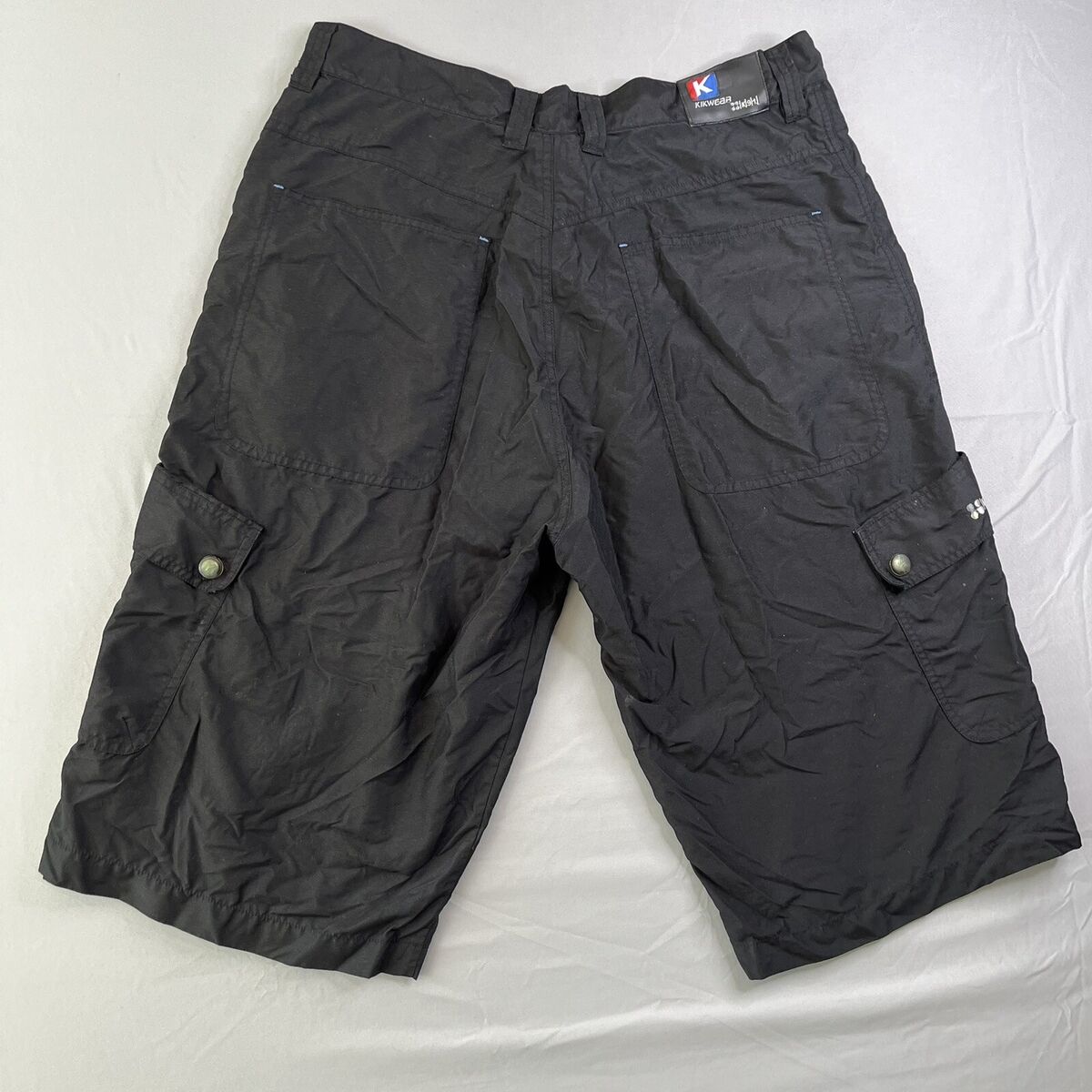 Kikwear K91 Shorts Vintage 1990s Men's 36x27” Black Long Kikwear K91 Shorts Vintage 1990s Men's 36x27” Black Long