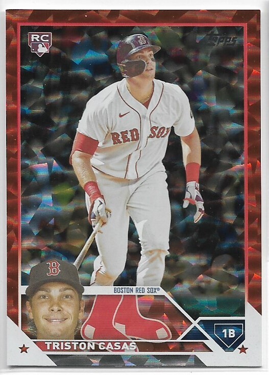 2023 Topps Triston Casas #92 Rookie Orange Crackle Foilboard #'d /299 Red Sox