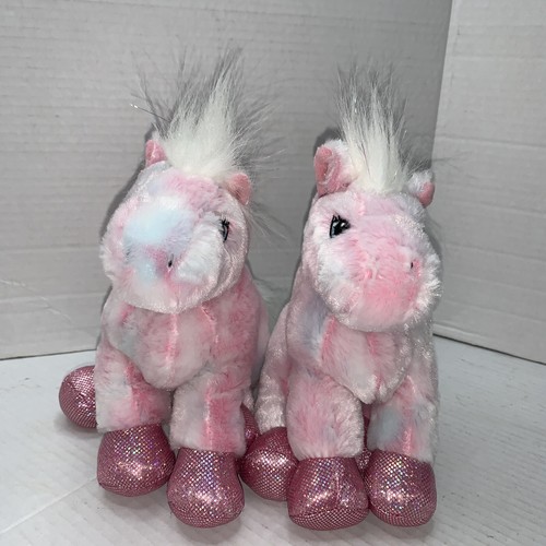Twin Ganz Webkinz Pink Pony and Lil Kinz White Unicorn plush stuffed animals - Picture 7 of 20