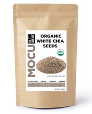 4 LBS CERTIFIED ORGANIC WHITE CHIA SEEDS - NON-GMO, Omegas, Fiber, Protein
