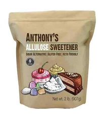 Anthonys Allulose Sweetener 2Lb Gluten Free Keto Zero Net Carb Low Calorie