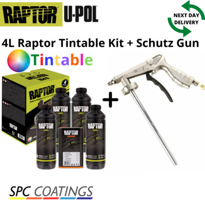 U-Pol Raptor Gravitex Bed Liner Spray Gun Stonechip Schutz Gun/1 - Foto 7