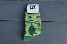 Sock It To Me Women's Green Forest Print Crew Socks - Size 5-10 NEW