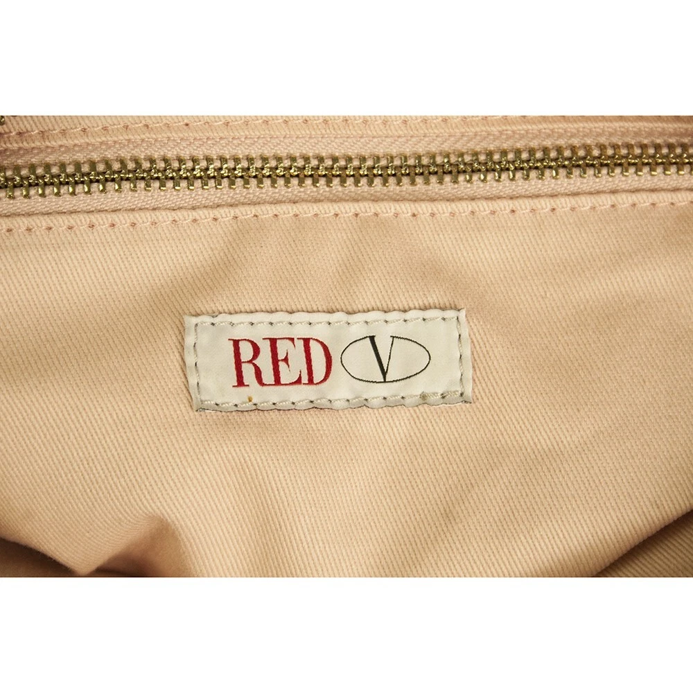 Borsa a mano tracolla grande fiocco cerniera pelle rosa chiaro valentino rossa tracolla