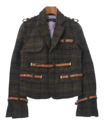 DSQUARED Tailored Jackets GreenxBrownetc.(Check Pattern) 2200526524020