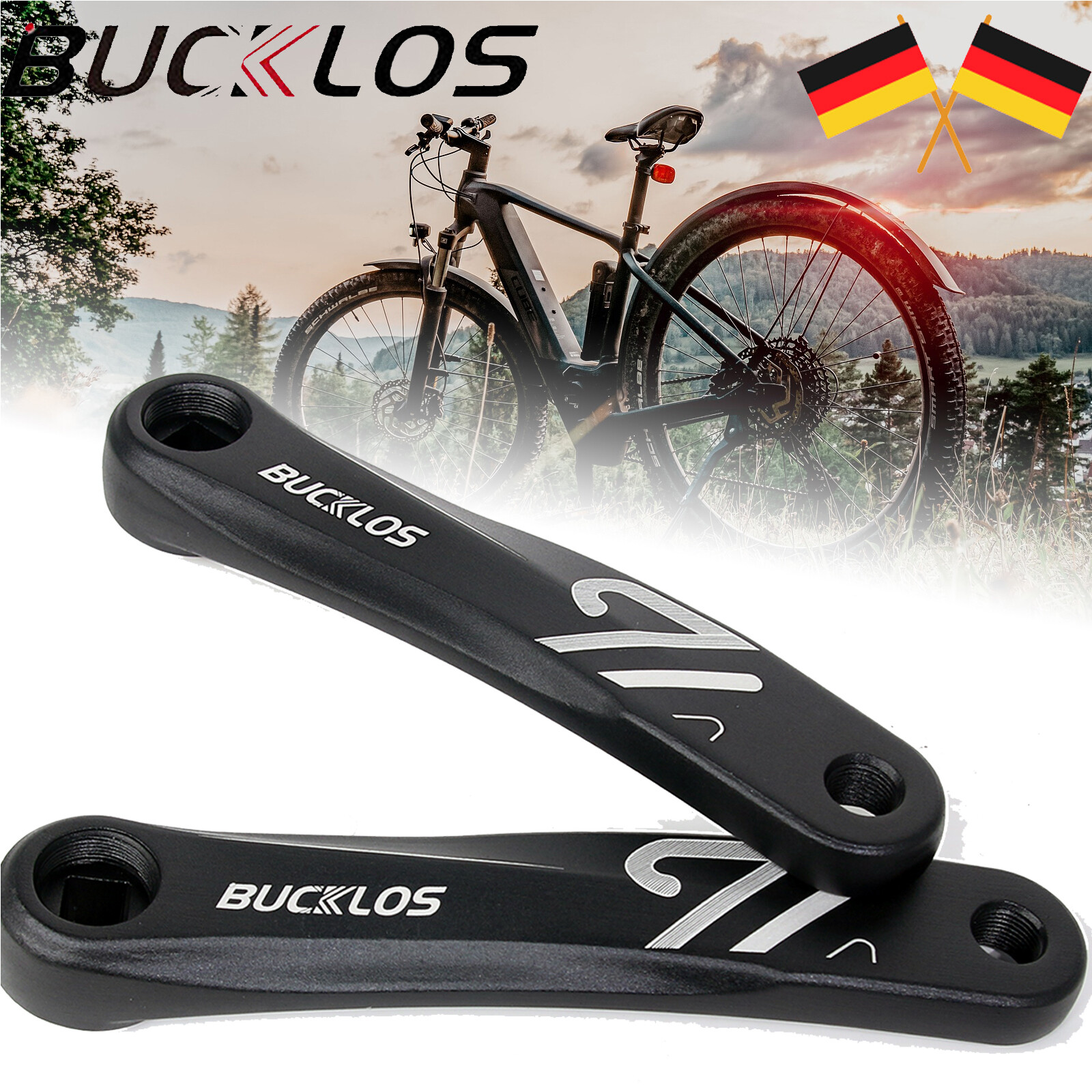 Braccio pedivella per bici elettrica 152/170mm