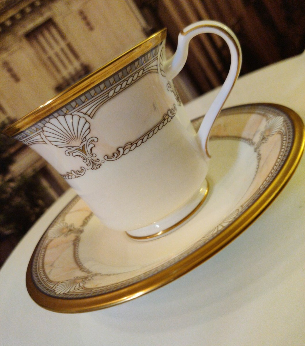 PACIFIC MAJESTY by Noritake Tea Cup & Saucer Set NEVER USED Bone 