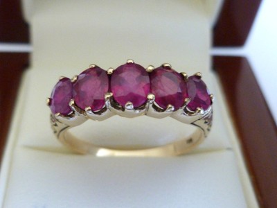 9ct 9k Solid Gold Women's Ruby Ring R77 Custom