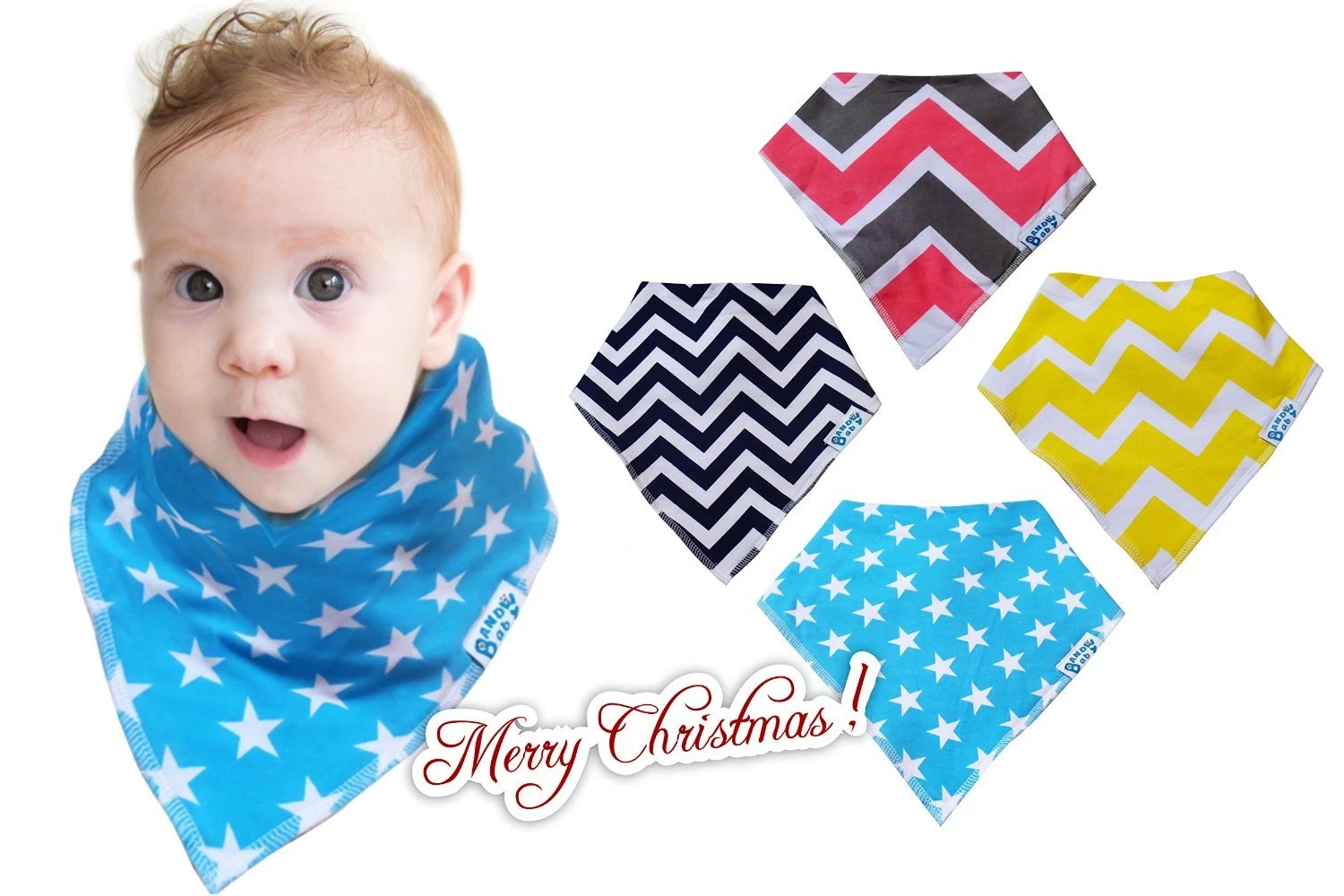 *NEW* 4 Baby Bandana Drool Food Eating Bibs Unisex Boys Girls Baby Shower Gift!
