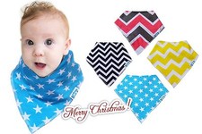  NEW 4 Baby Bandana Drool Food Eating Bibs Unisex Boys Girls Baby Shower Gift 