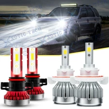 For Ford Escape 2008-2012 LED Headlights High Low Beam + Fog Light Bulbs Combo