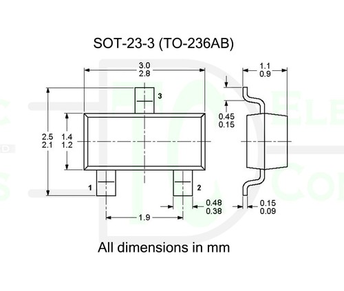 BC807 40 5C SOT23 PNP Si Epitaxial Planar Transistors SMD SMT TO236AB - Picture 5 of 11