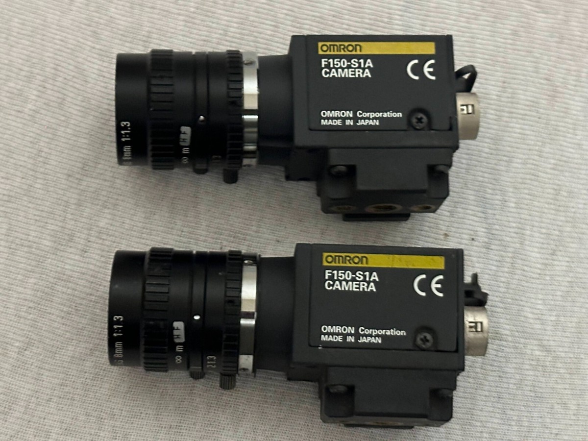 Omron F150-S1A CCD Camera W/ TV lens 8mm 1:1.3 Machine Vision Data