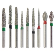 Dental Diamond Burs FG Round End Taper Football Fine Coarse 856 850 High Speed