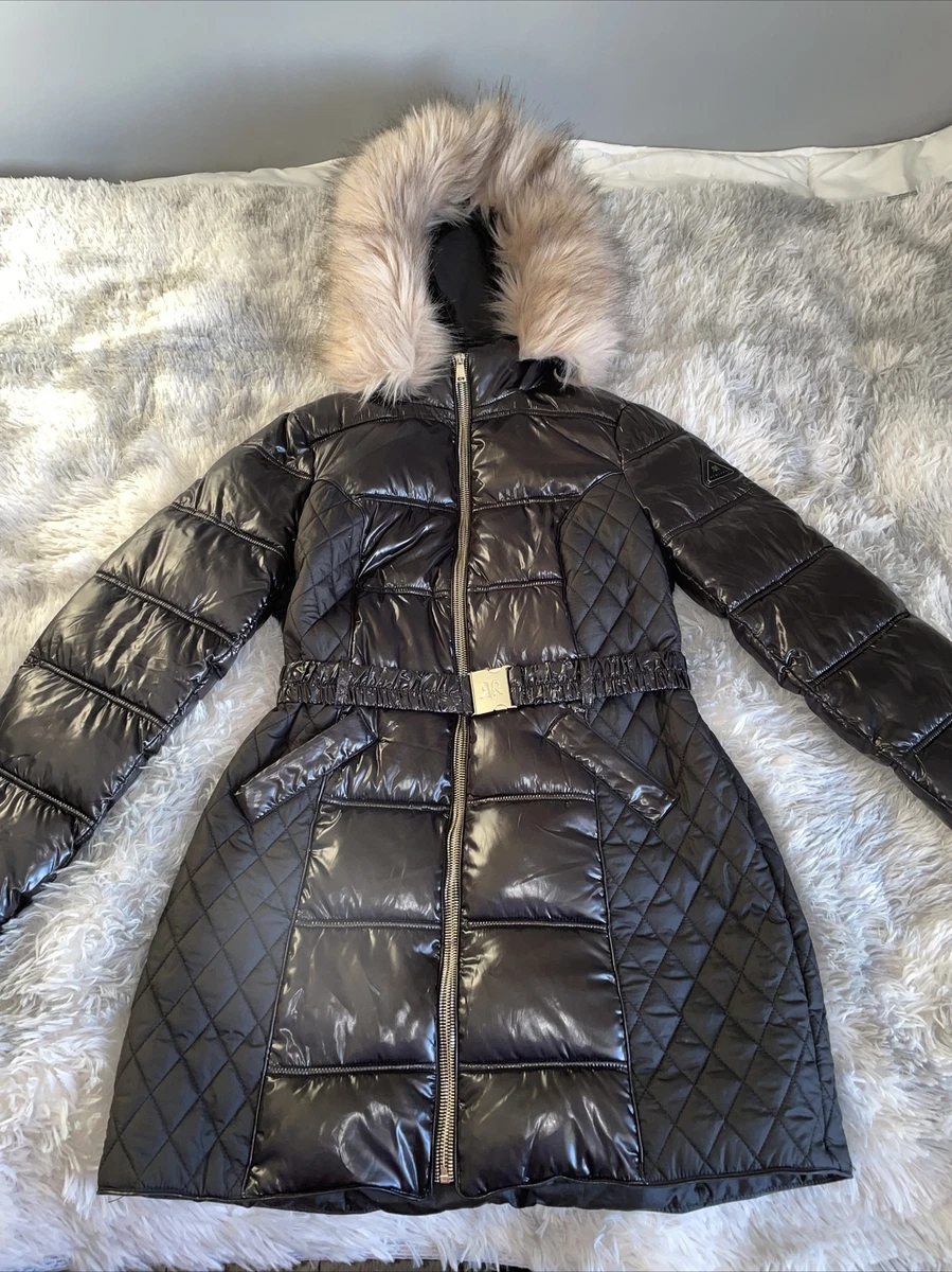 River island high shine padded coat cheap