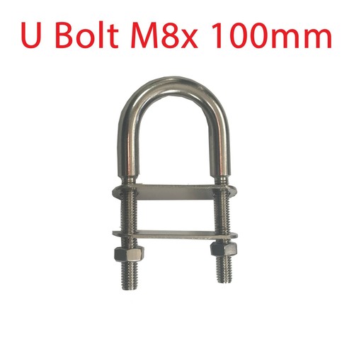 M8 U Bolt Plates and Nuts Marine Grade Stainless Steel - Picture 5 of 9