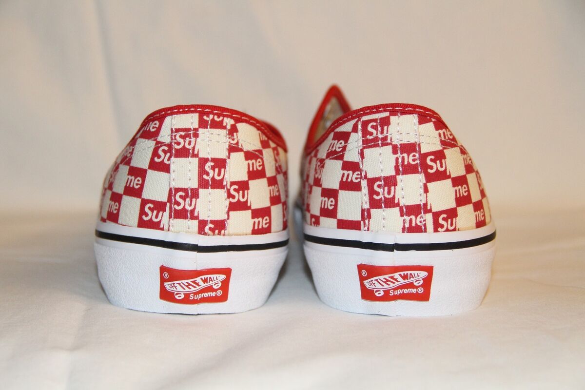 Supreme x Vans Authentic Red Checker Logo (Size 10) | eBay Supreme x Vans Authentic Red Checker Logo (Size 10) | eBay