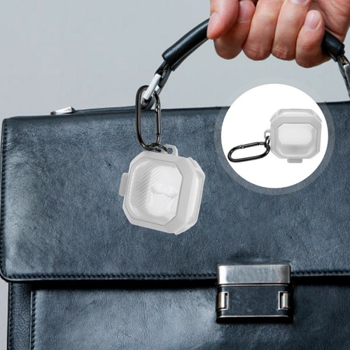 Wireless Earphone Case Plastic Earbud Protector and Carabiner Compatible with - Picture 8 of 12