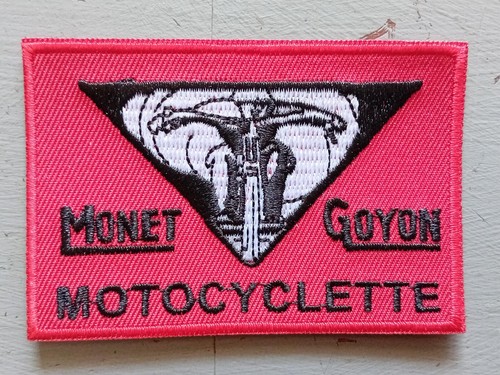 Ecusson Patch Tissus Thermocollant Moto Française Monet Goyon 4,8 cm par 7,4 cm