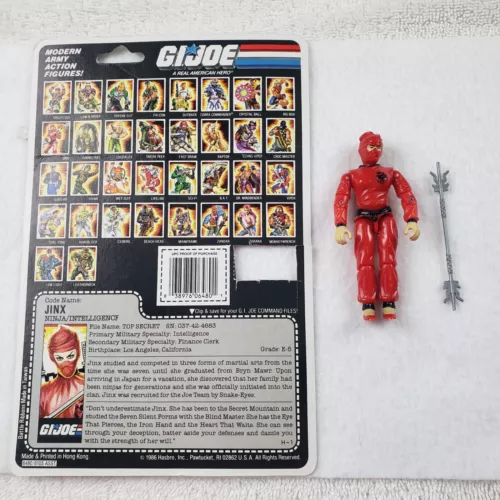 Jinx V1 1987 GI Joe ARAH Vtg Hasbro Action Figure. Incomplete w/ Filecard EUC!