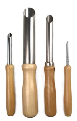 Set 4 Round Hole Cutters Pottery Clay Ceramic Sculpting Tools 4mm 6mm 10mm 20mm
