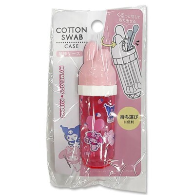 Sanrio My Melody & Kuromi Cotton Swab Case Travel Case Holder Portable NIP