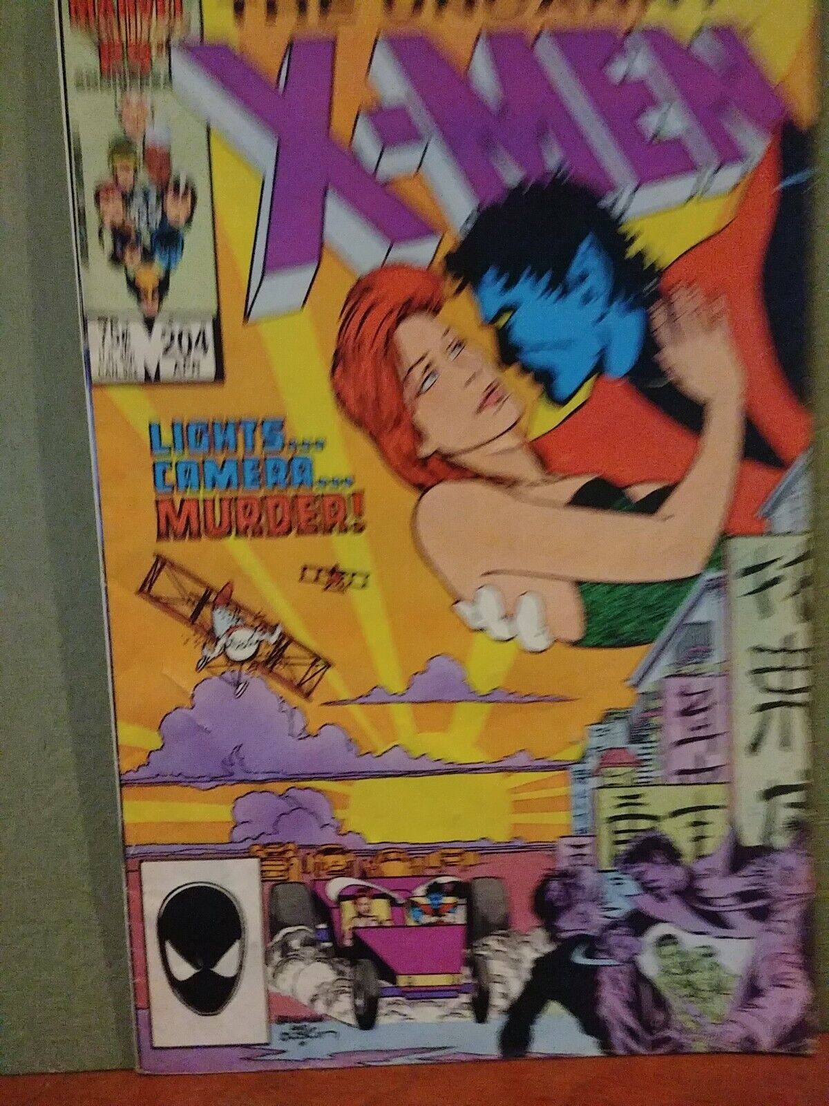 The Uncanny X-Men #204  1986 Marvel  3.0 some knife slices thru comic