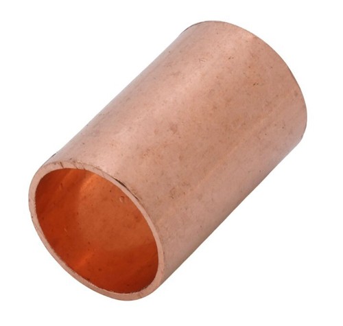 1/2" Copper No Stop Coupling Fitting - Stop Sweat/Solder - 1,3,5 Pack