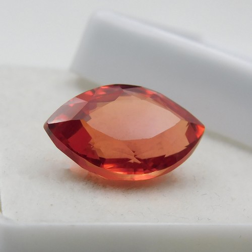 Orange Sapphire 11.15 Ct Beautiful Natural Marquise Cut CERTIFIED Loose Gemstone