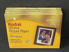 Kodak Ultima Picture Paper for Inkjet Prints 5x7in High Gloss 18 Sheets Lot Of 4