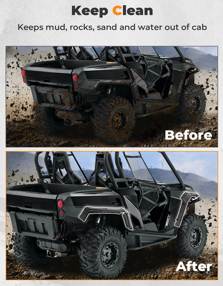 Fender Flares Heavy Duty para Can Am Commander 800/800R/1000 2011-2020 #715002451 Foto 3 de 4