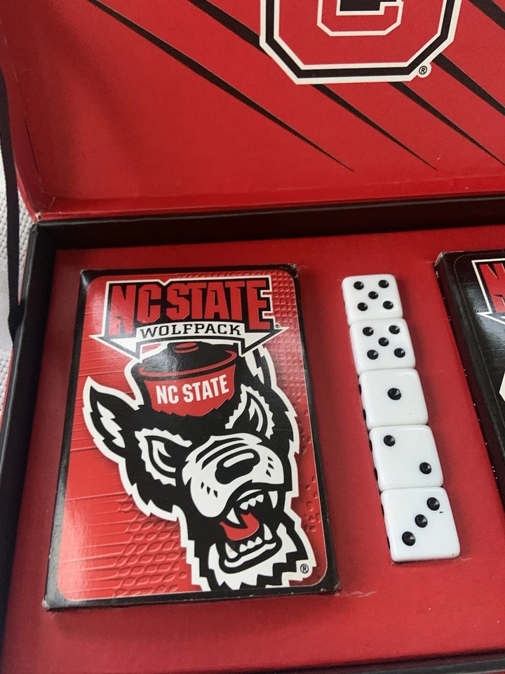 🔴NCAA COLLEGIATE LICENSED🔴 NC State card dice game set Wolfpack - Image 4 of 4