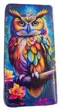 Damen Geldbeutel Eule - Geldbörse Portemonnaie Kreditkartenetui - Eulensammler