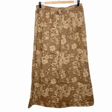Maxi Falda Eddie Bauer Y2K Hawaiana Floral Lino Para Mujer M Indie Granola Terrosa