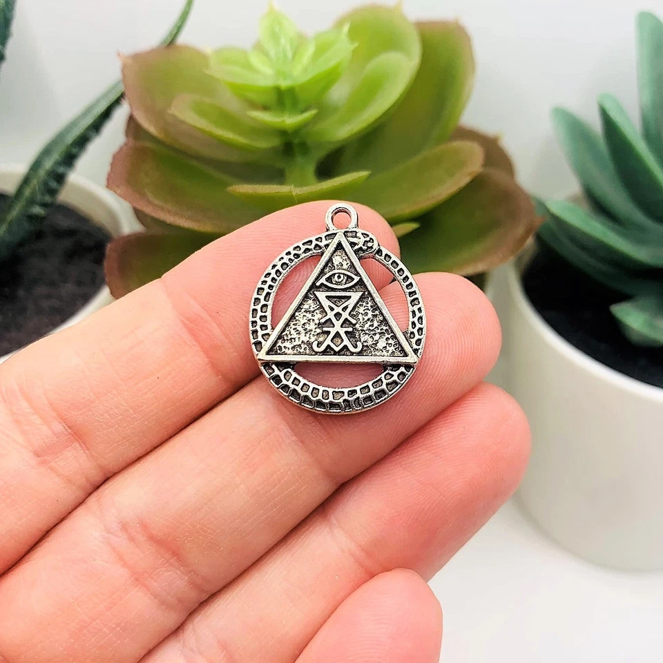 Sello demonio Lucifer con dije colgante Ouroboros, 19x23 mm - Vendedor de EE. UU. Foto 4 de 4