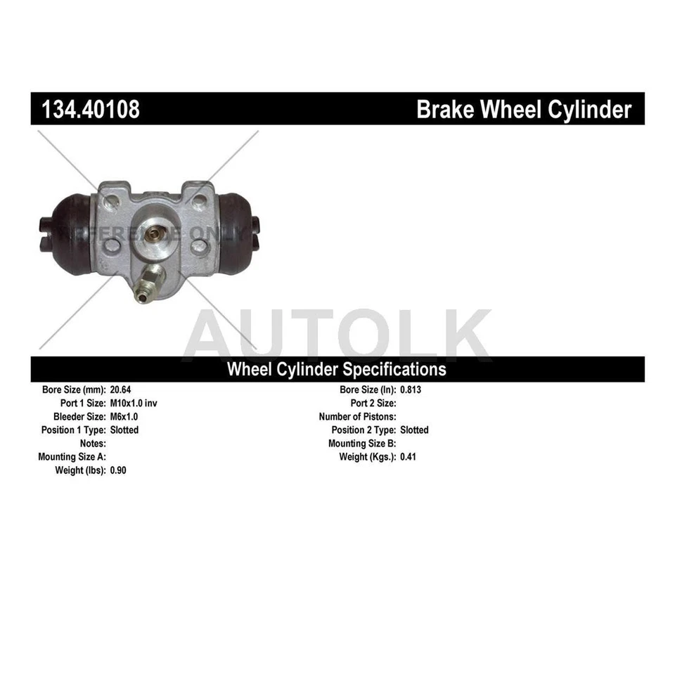 Centric Parts Drum Brake Wheel Cylinder Fits 1991 1992 1993 1994 Honda Accord - Image 3 of 4