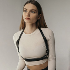 Women's Punk Gothic Leather Waist Belt Body Harness Harajuku Fashion Accessory