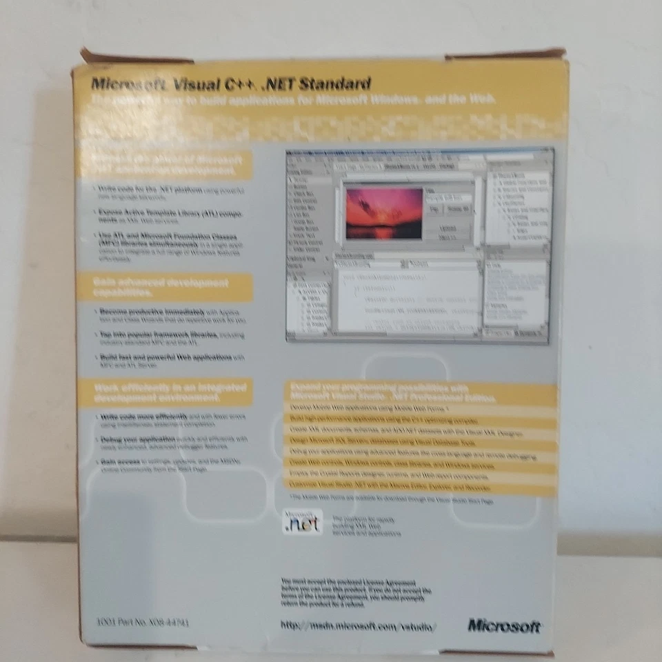 Microsoft Visual C++ .NET Standard Edition 2002 RARE Plus Plus *Tested & VGC* - Image 3 of 4