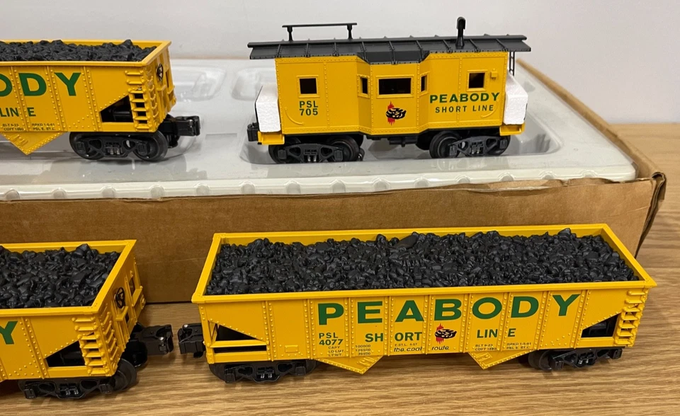 K-line K622-8012A Peabody Short Line PSL Freight Car O O-27 Gauge Train 4-Pack - Image 3 of 4