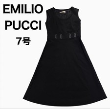 Emilio Pucci Black One Piece Size 7 S Below Knee Length Sleeveless
