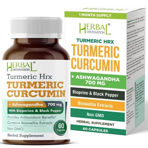 Turmeric Curcumin with Bioperine & Ashwagandha for Metabolism Joint Support 60ct