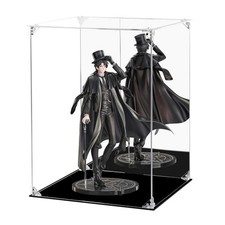 Acrylic Display Case Clear Action Figure Display Case with Mirrored Back, Dus...