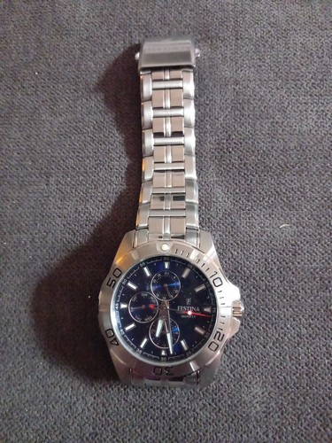 Festina Quartz Herrenuhr Edelstahl Chrono