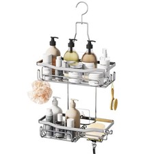 Hanging Shower Caddy - No Drilling Rust-resistant for Accessories Shampoo 2 Tier