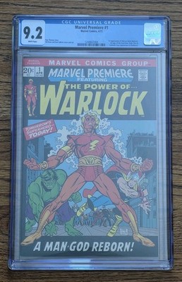 MARVEL PREMIERE #1 CGC 9.2 1ST APPEARANCE OF ADAM WARLOCK (HIM) 1972